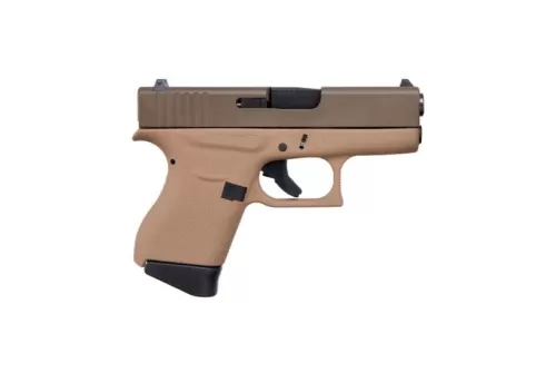 Glock G43 3.39" 9mm Pistol, FDE/Brown - ACG-00858