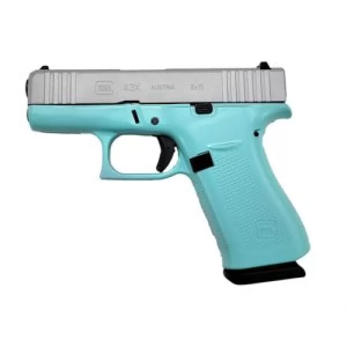 Glock 43X 9Mm Robins Egg Blue 10 PX4350204REBSHIM Glock 43X 9Mm Robins Egg Blue 10 PX4350204REBSHIM