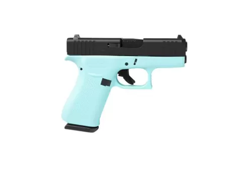Glock 43X Slimline 9mm Pistol, Robin's Egg Blue - ACG-00866