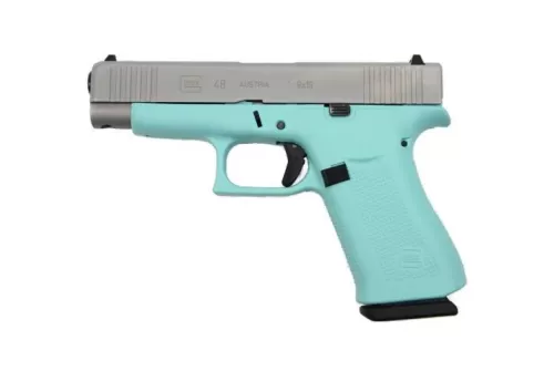 GLOCK G48 9MM SILVER/REB 4" 10+1 FS PA485SL201REB