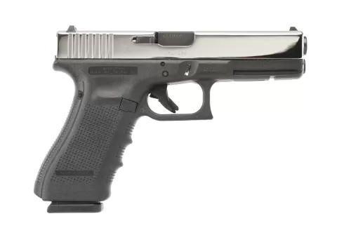 GLOCK 17 GEN4 9MM 4.49" 17RD BLACK/STAINLESS PVD POLISHED