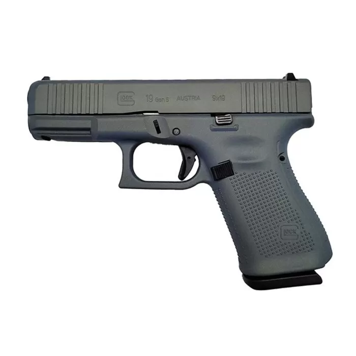 Glock 19 Gen5 AUS 9mm, 4"Barrel, Fixed Sights, Northern Lights Cerakote, 15rd Glock 19 Gen5 AUS 9mm, 4"Barrel, Fixed Sights, Northern Lights Cerakote, 15rd