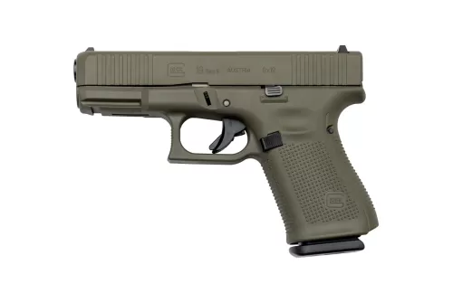 Glock 19 9mm Luger 4in Green Cerakote Pistol - 15+1 Rounds