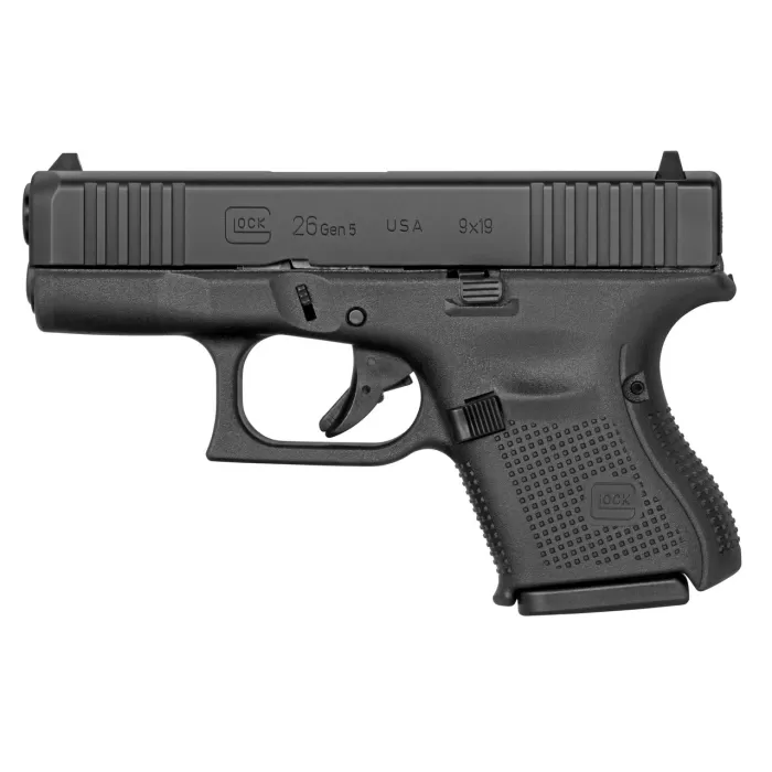 Glock 26 Gen5 9mm Luger 3.43in Matte Black Pistol - 10+1 Rounds Glock 26 Gen5 9mm Luger 3.43in Matte Black Pistol - 10+1 Rounds