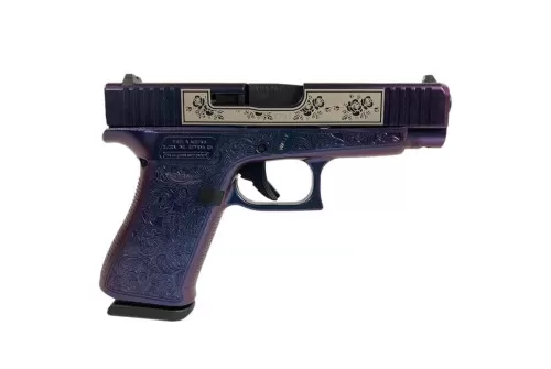 Glock 48 Gen 5 Custom "Glock & Roses" Mongoose Purple Handgun 9Mm Luger 10/Rd Magazines (2) 4.17" Barrel Austria PA4850201MGR