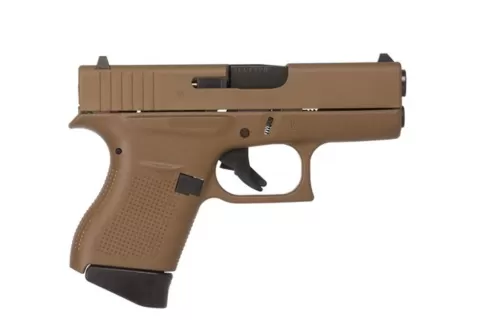 Glock G43 G3 9mm 3.39" 6rd Pistol, Flat Dark Earth