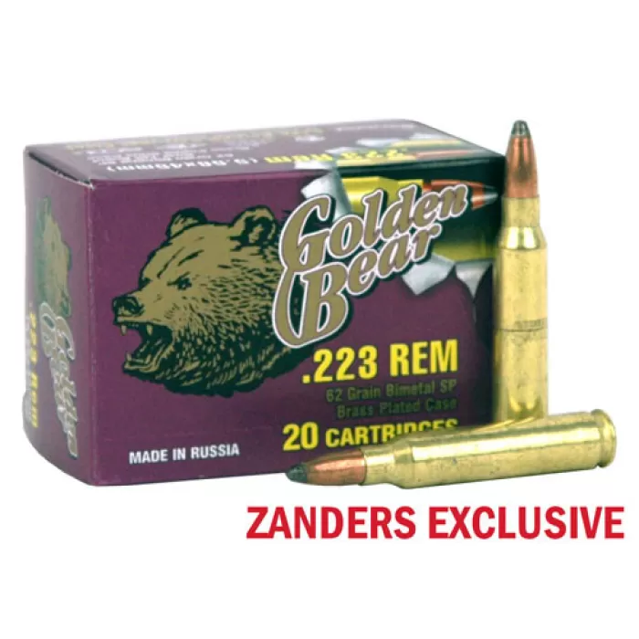 Golden Bear .223 Remington - 62gr. Soft-point 20-pack Golden Bear .223 Remington - 62gr. Soft-point 20-pack
