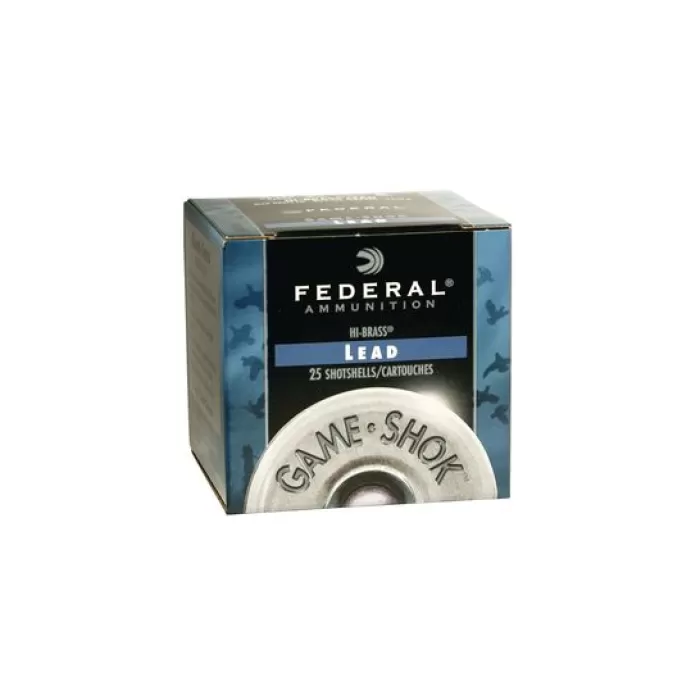 Federal 410ga 2.5" Max 1/2oz #7.5 "Game-Shok" Hi-Brass Lead Shotshells 25rds - H412 7.5 Federal 410ga 2.5" Max 1/2oz #7.5 "Game-Shok" Hi-Brass Lead Shotshells 25rds - H412 7.5