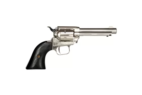 Heritage Mfg Rr22ni4bw Rough Rider  22 LR 6 Shot, 4.75" Black Nitride Steel Barrel, Black Nitride Zinc Alloy Frame, Black Cylinder, Black Laminate Grip, Manual Safety, Exposed Hammer