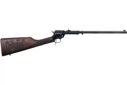 Heritage Rancher 22 LR, 16" Blued Barrel, Tombstone Scene Wood Stock, 6rd