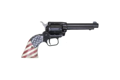 Heritage Rough Rider 4.75" .22 LR Revolver With US Flag Grips, Blued - RR22B4USFLAG