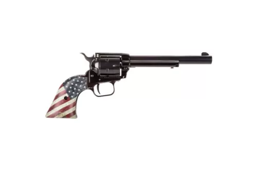 Heritage Rough Rider 6.5" .22 LR Revolver, US Flag Grips - RR22B6USFLAG