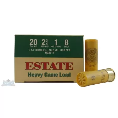 Estate 20ga 2.75" 1oz #8 Shotshells 25rds - HG20 8