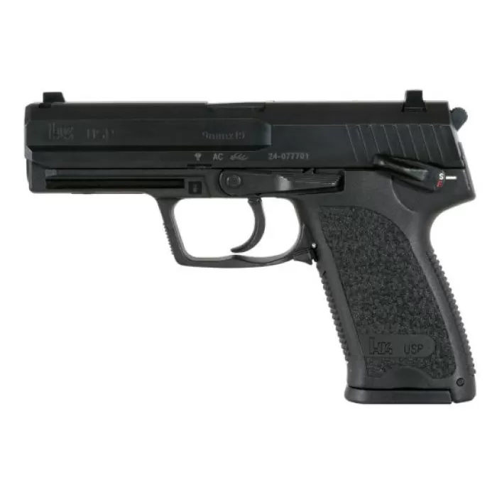 HK 81000309 USP V1 9mm Luger 4.25"(2) 10+1 Black Black Steel Slide Black Polymer Grip HK 81000309 USP V1 9mm Luger 4.25"(2) 10+1 Black Black Steel Slide Black Polymer Grip