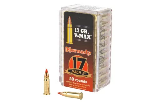 Hornady Varmint Express 17 Hornady Mach 2 17 Grain V-Max, 50 Round Box - Dirty Bird Industries