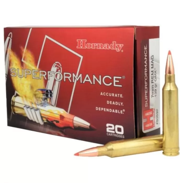 Hornady 7mm Rem Mag139gr GMX Superformance Ammunition 20rds- - -80592