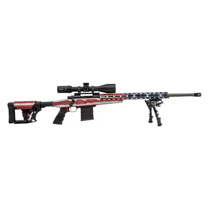 Howa APC 6.5 Creedmoor, 24" Carbon Fiber Barrel, RWB Flag, 10rd Howa APC 6.5 Creedmoor, 24" Carbon Fiber Barrel, RWB Flag, 10rd