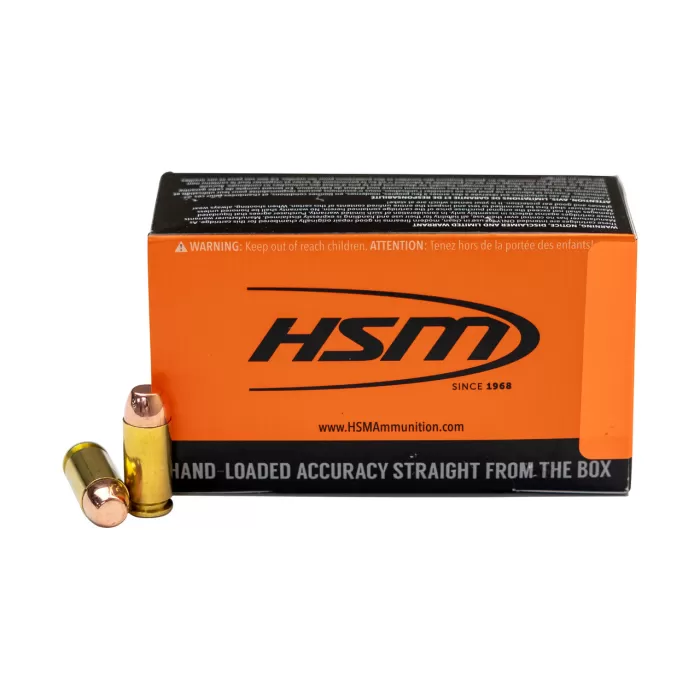 Hsm Ammo Subsonic .40sw 180gr - Plated Lead Flat Nose 50-pack