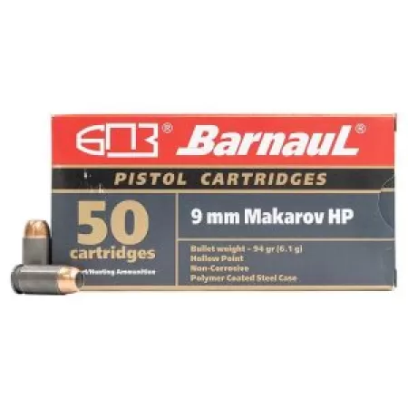 BARNAUL 9mm Makarov 94gr FMJ steel polycoated 1000rd case