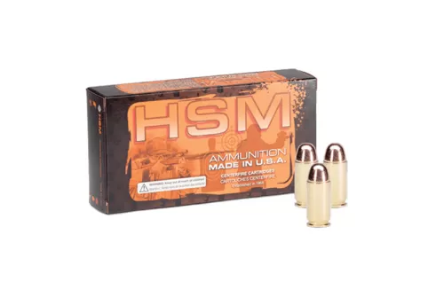 HSM 9MM 115GR RNFP PLATED 50/box