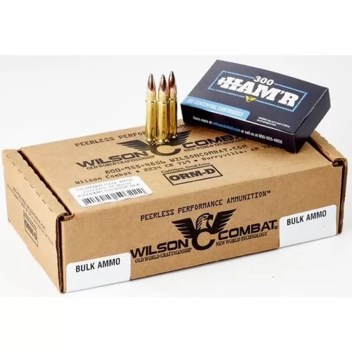 Wilson Combat .300 HAMR 150 gr Ammo Speer SPBT - 20rds - A300HMR150BTSP Wilson Combat .300 HAMR 150 gr Ammo Speer SPBT - 20rds - A300HMR150BTSP
