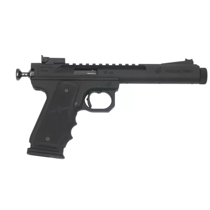 VOLQUARTSEN Scorpion .22 LR 6in 10rd Black Semi-Automatic Pistol with Fiber Optic Front/Target Rear Sights (VC45SN-L)