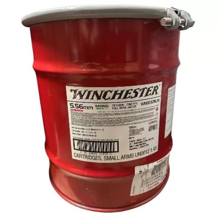 Winchester Ammo Usa 5.56x45 Drum - 62gr. Green Tip 12500 Rd Drum