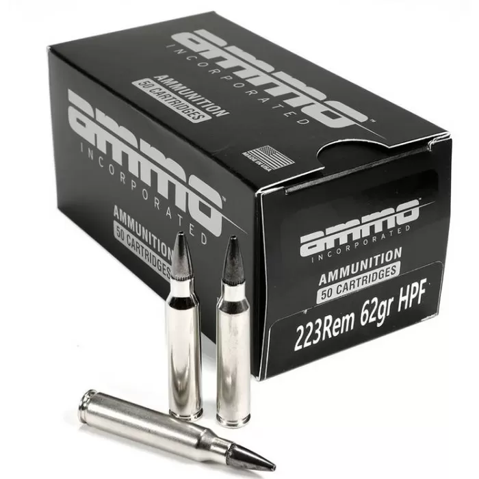 AMMO INC .223 62gr HPF Hollow Point Frangible Rifle Ammunition 50rd Box AMMO INC .223 62gr HPF Hollow Point Frangible Rifle Ammunition 50rd Box