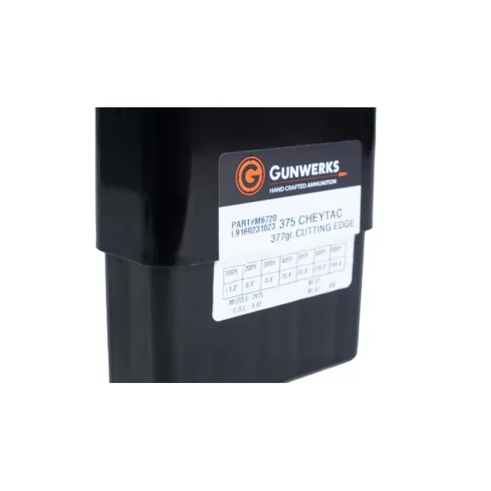 Gunwerks .375 Cheytac Cutting Edge 377gr Precision Lead Free Ammunition AY-M6720