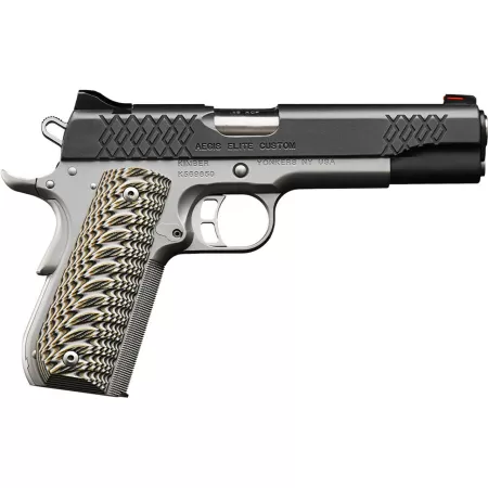 Kimber Aegis Elite Custom 9mm, 5" Barrel, FO Sights, Satin Silver, 9rd