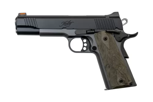 Kimber Custom LW Night Patrol 9mm, 5" Barrel, Brown Grips, Orange FO Front, Black/Gray, 9rd