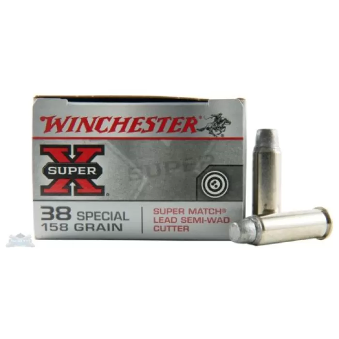 Winchester 38 Special 158gr LSWC Super-X Ammunition - X38WCPSV