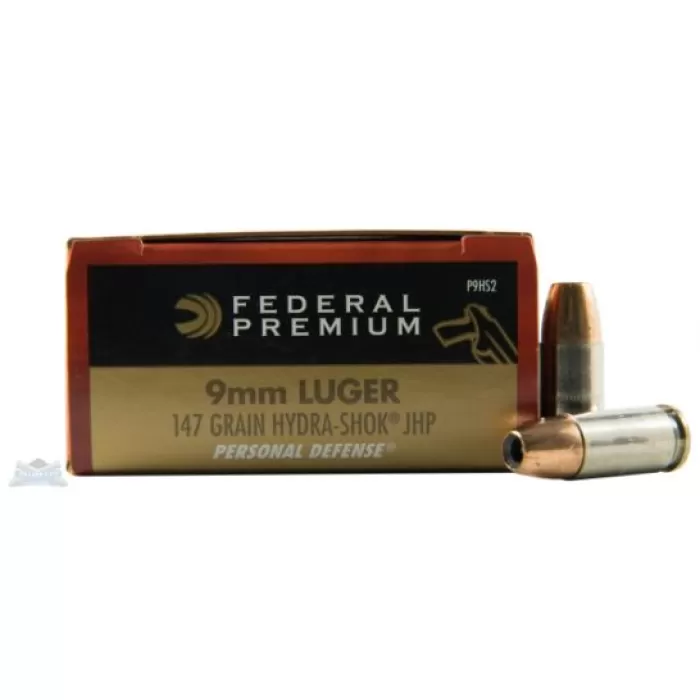 Federal 9mm 147gr Hydra-Shok Ammunition 20rds - P9HS2 Federal 9mm 147gr Hydra-Shok Ammunition 20rds - P9HS2