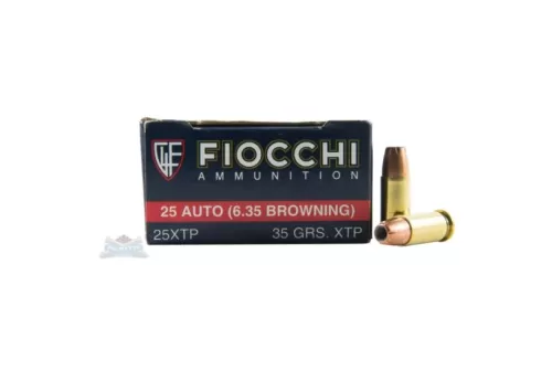 Fiocchi 25Xtp Hyperformance Defense 25 Acp 35 GR Hornady Xtp Hollow Point 50 Per Box/ 10 CS 25XTPUS