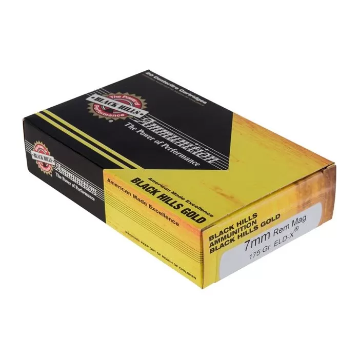 7mm Remington Magnum - 175 Grain ELD-X - Black Hills Gold - 20 Rounds 7mm Remington Magnum - 175 Grain ELD-X - Black Hills Gold - 20 Rounds