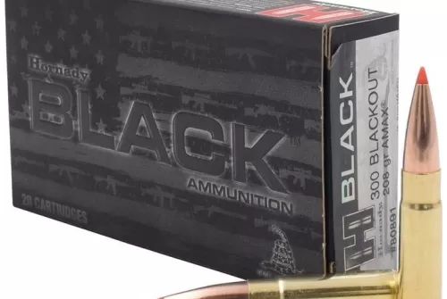 HORNADY BLACK 300 AAC BLACKOUT AMMO 110GR V-MAX 50RD BOX