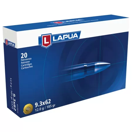 Lapua 9.3x62mm Ammo 185 Grain Open Tip - 4319012