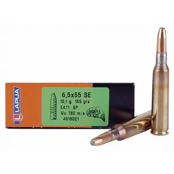 Lapua 6.5x55 Mauser 155gr SP Mega Ammo LU4316021 Lapua 6.5x55 Mauser 155gr SP Mega Ammo LU4316021