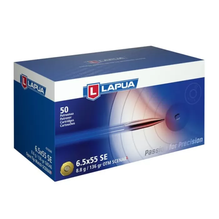 Lapua 6.5x55 Swede 136gr Scenar-L OTM Ammo Box of 50 4316040 Lapua 6.5x55 Swede 136gr Scenar-L OTM Ammo Box of 50 4316040
