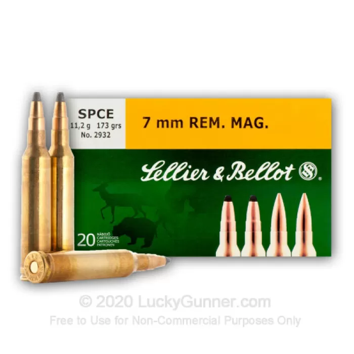 7mm Remington Magnum - 173 gr SPCE - Sellier & Bellot - 20 Rounds 7mm Remington Magnum - 173 gr SPCE - Sellier & Bellot - 20 Rounds