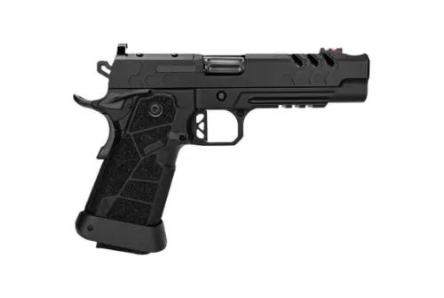 Kimber Mfg, Inc 3500103 2K11 Pro Comp Full Size Frame 9mm Luger 20+1 5" Compensated Barrel, Black Stainless Steel Lightening Cut/Optic Ready/Serrated Slide, Black Stainless Steel Frame w/Beavertail &
