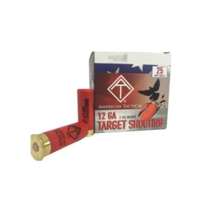 AMERICAN TACTICAL IMPORTS Target Load Amo 12Ga #7.5 1oz 2 3/4" 25rd Box Shotgun Ammo (ATIACL12T75) AMERICAN TACTICAL IMPORTS Target Load Amo 12Ga #7.5 1oz 2 3/4" 25rd Box Shotgun Ammo (ATIACL12T75)