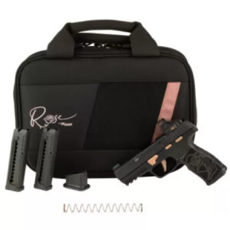 Sig Sauer 322CROSERS10 P322 Rose w/Optic 22 LR 10+1 4" Black Barrel, Black Anodized Serrated w/Optic Slide, Black Stainless Steel Frame w/Picatinny Rail, Rose Laser Engraved Black Polymer Grip, Sig RO