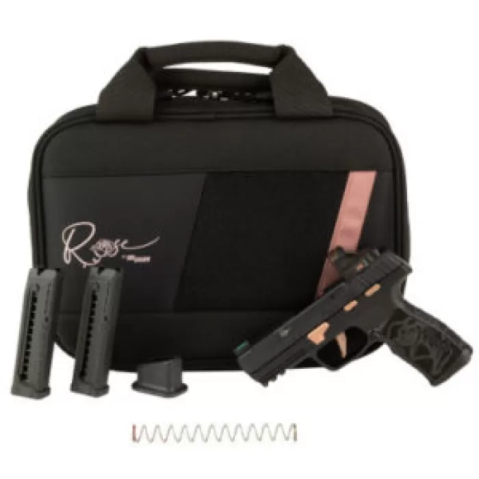 Sig Sauer 322CROSERS10 P322 Rose w/Optic 22 LR 10+1 4" Black Barrel, Black Anodized Serrated w/Optic Slide, Black Stainless Steel Frame w/Picatinny Rail, Rose Laser Engraved Black Polymer Grip, Sig RO