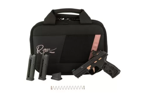 Sig Sauer 322CROSERS10 P322 Rose w/Optic 22 LR 10+1 4" Black Barrel, Black Anodized Serrated w/Optic Slide, Black Stainless Steel Frame w/Picatinny Rail, Rose Laser Engraved Black Polymer Grip, Sig RO