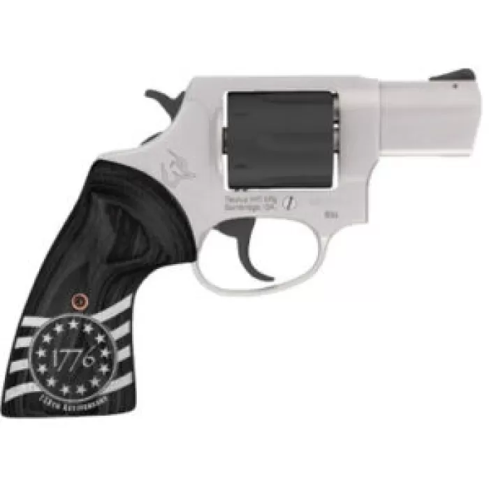 Taurus 2-85625-US3 856 1776 Small 38 Special +P 6 Shot 2" Stainless Steel Barrel, Black Stainless Steel Cylinder, Stainless Steel Frame, Custom Altamont Grip, Transfer Bar Safety