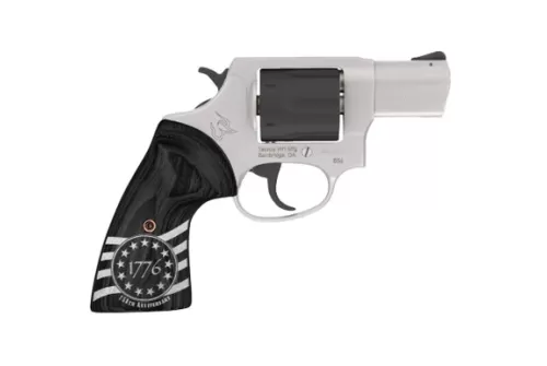 Taurus 2-85625-US3 856 1776 Small 38 Special +P 6 Shot 2" Stainless Steel Barrel, Black Stainless Steel Cylinder, Stainless Steel Frame, Custom Altamont Grip, Transfer Bar Safety