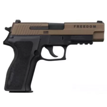 Sig Sauer E26R9BSSFBZ P226 Freedom Limited Edition Full Size 9mm Luger 15+1 4.40" Black Carbon Steel Barrel, Bronze Cerakote w/Freedom Engraving Stainless Steel Serrated Slide, Black Anodized Aluminum