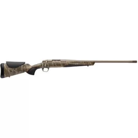 Browning 036146294 X-Bolt 2 Speed Full Size 6.5 PRC 3+1 24" Smoked Bronze Cerakote Fluted Threaded Barrel, Smoked Bronze Cerakote Steel Drilled & Tapped Receiver, Mossy Oak Bottomland Adj Vari-Tech Sy