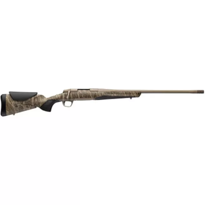 Browning 036146294 X-Bolt 2 Speed Full Size 6.5 PRC 3+1 24" Smoked Bronze Cerakote Fluted Threaded Barrel, Smoked Bronze Cerakote Steel Drilled & Tapped Receiver, Mossy Oak Bottomland Adj Vari-Tech Sy